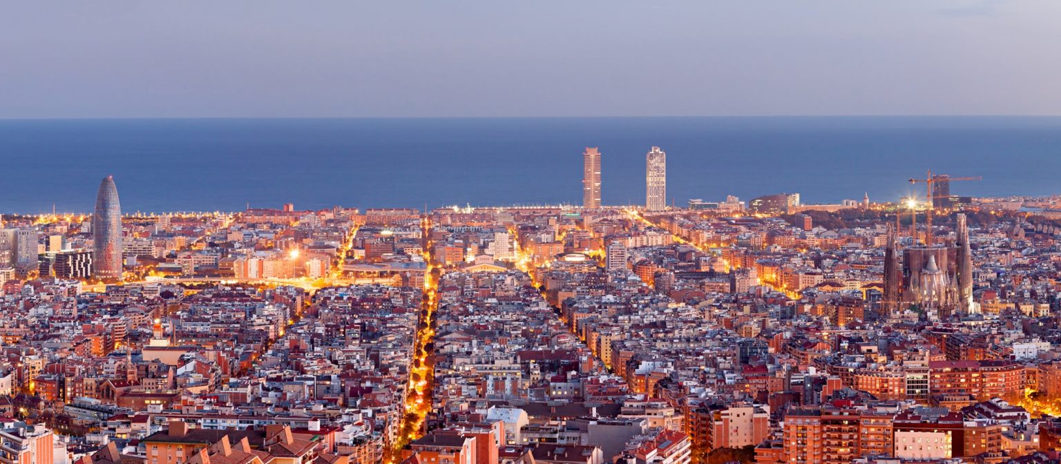 Vista panorámica de Barcelona.