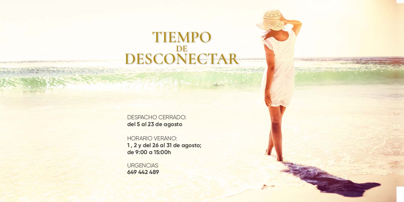 El despacho de Procuradores nos vamos dec vacaciones del 5 al 23 de agosto del 2024